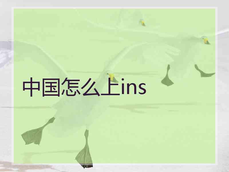 中国怎么上ins