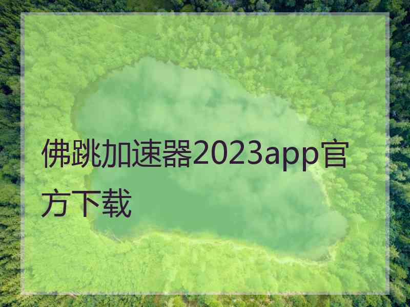 佛跳加速器2023app官方下载